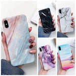 Luxury Marble Case on for Coque Samsung Galaxy A7 2018 Cover for Samsung A7 A6 Plus 2018 A70 A50 A20 A10 Silicon Soft Phone Case