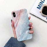 Luxury Marble Case on for Coque Samsung Galaxy A7 2018 Cover for Samsung A7 A6 Plus 2018 A70 A50 A20 A10 Silicon Soft Phone Case