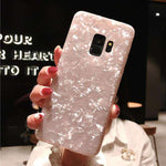 USLION Glitter Dream Shell Pattern Case For Samsung Galaxy S9 S8 Plus IMD TPU Silicon Phone Cover For Smausng S9 Plus Soft Cover